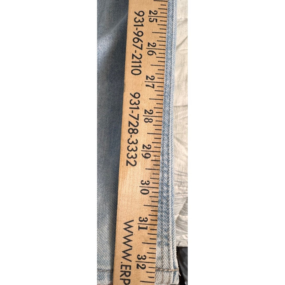 American Eagle Super High Rise Ultra Wide Leg Distressed Light Wash Jeans 6 Long - Picture 4 of 10